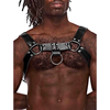 Male Power Ram Adjustable Imitation Leather Harness Juodas One Size