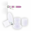 ViboKit Universal Vibrator Upgrade Kit Baltas - Suction Mount &amp; Textured Ring