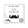 Warm Human Manifest Card - Mustache Ride - Card &amp; Charm Gift Set