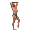 Male Power Checked Mate Cut Out Jock L/XL Sheer Patterned Waistband