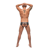 Male Power Checked Mate Cut Out Jock L/XL Sheer Patterned Waistband