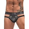 Male Power Checked Mate Cut Out Jock L/XL Sheer Patterned Waistband