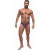 Male Power Avant-Garde Enhancer Thong L/XL Violetinė Collage Waistband