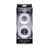 XR Brands Stretch Master Silicone Dual Ring Set - 2 Sizes, Juodas