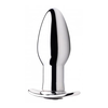 XR Brands Chrome Blast Small Metal Plug Rechargeable Vibrating Remote