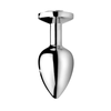 Xr Brands Booty Sparks Clear Gem Plug Small - Aluminum, Tapered, Crystal Accent