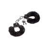 XR Brands Cuffed in Fur Adjustable Faux Fur Handcuffs Juodas 4.5-7"
