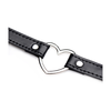 Xr Brands Dark Heart Chrome Heart Juodas Vegan Leather Adjustable Choker