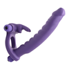 XR Brands Double Delight Rabbit Ring Vibrating System Violetinė Silicone