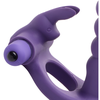 XR Brands Double Delight Rabbit Ring Vibrating System Violetinė Silicone