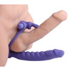 XR Brands Double Delight Rabbit Ring Vibrating System Violetinė Silicone