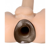 XR Brands Master Series Hollow Tunnel Plug Juodas Medium - Anatomical Design