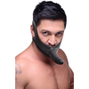 Xr Brands Master Series Face Fuk Strap-On Gag - Adjustable Latex Head Harness Juodas