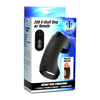 XR Brands G-Shaft Silicone Ring with Remote Control, Atsparus vandeniui, Juodas