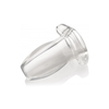 Xr Brands Glory Gape Transparent Hollow Anal Plug Large - Anatomical Model