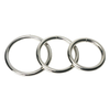 Xr Brands Trine Steel Ring Collection - Stainless Steel, 3 Sizes Set