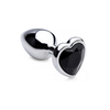 Xr Brands Juodas Heart Aluminum Intimate Plug Small - Lightweight, Nickel-Free, Juodas