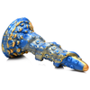 Mėlyna XR Brands Kraken Silicone Model Mėlyna - Textured Fantasy Shape, Large Base