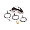 Xr Brands Master Series Forged Captor Steel Chastity Device with 3 Adjustable Rings