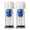 XR Brands Max-Twist Adjustable Suction Nipple Enhancers, Clear/Baltas, Pair