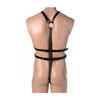 Xr Brands STRICT Male Full Body Adjustable Harness with Dual Rings Juodas