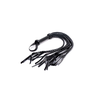 Xr Brands Master Series Braided Flogger PU Leather Juodas 34in Long Handle
