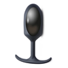 XR Brands Heavy Hitter Weighted Silicone Plug Extra Large Juodas