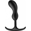 XR Brands Weighted Silicone Anal Plug Small Ergonomic Design Juodas