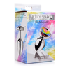 Xr Brands Rainbow Prism Heart Gem Aliuminio Plug Small - Nickel-Free, Multicolor