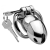 Xr Brands Rikers 24-7 Stainless Steel Secure Locking Chastity Cage - Compact Design