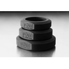 XR Brands 3-Piece Silicone Ring Set - Flexible Sizes, Juodas
