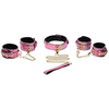 XR Brands Captive Cobra Rožinė Snake Print Bondage Set, Adjustable PU
