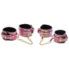 XR Brands Captive Cobra Rožinė Snake Print Bondage Set, Adjustable PU