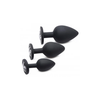XR Brands Dirty Words Silicone Plug Set - 3 Sizes, Tapered Shape