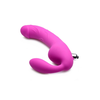 Xr Brands Royal Rider Vibrating Silicone Strapless Intimate System Juodas