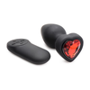XR Brands Raudona Heart Silicone Plug with Remote Control - Small Size