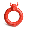 XR Brands Beast Mode Silicone Ring Raudona - Flexible Anatomical Design