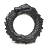 XR Brands Juodas Caiman Silicone Intimate Ring Juodas Stretchy Design