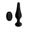 XR Brands Silicone Plug with Remote Control, 10 Vibration Modes, Juodas