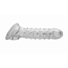 Xr Brands Tom of Finland Textured Extension Sleeve Silicone Juodas 16cm