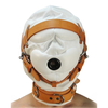 Xr Brands Strict Leather Sensory Isolation Hood M/L Baltas-Tan Adjustable Leather