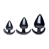 Xr Brands Triple Spades 3-Piece Anal Plug Set Silicone Juodas Graduated Sizes