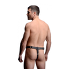 Xr Brands Master Series Male Chastity Harness Adjustable Juodas Leather Metal Ring