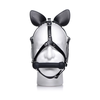 Xr Brands Dark Horse Pony Head Harness Silicone Bit Adjustable Vegan Juodas