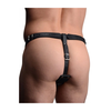 XR Brands Master Series Adjustable Harness with Silicone Plug Juodas