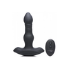 XR Brands Silicone Intimate Plug Thrusting &amp; Vibrating Remote Juodas