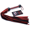 XR Brands Suede Flogger Raudona &amp; Juodas Braided Handle 53 cm