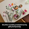 LEGO® Botanicals Daili rausvų gėlių puokštė Dekoras, gamtos rinkinys-dovana suaugusiesiems 10342