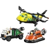 „LEGO® City“ lėktuvas, techninės priežiūros sunkvežimis ir visureigis su oro pagalve, 60505