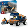 „LEGO® City“ motociklų transporteris, žaislas ir 2 minifigūrėlės, 60491